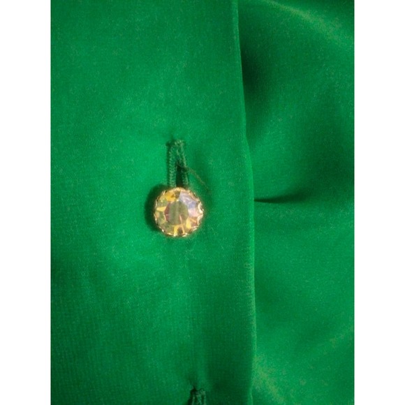 Lilli Diamond Green Chiffon Top and Palazzo Pant 2 Pc Outfit Set Vintage S - Picture 12 of 13